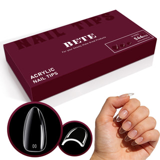 Medium Almond Nail Tips-544Pcs 16 Sizes