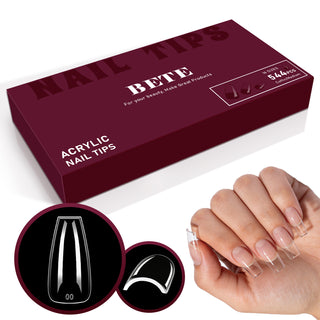 Medium Coffin Nail Tips-544Pcs 16 Sizes