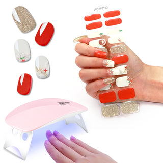 Merry Christmas | Gel Nail Strips LED nail Lamp Kit