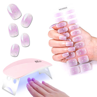 Romantic Starlight Series | Gel Nail Strips LED nail Lamp Kit