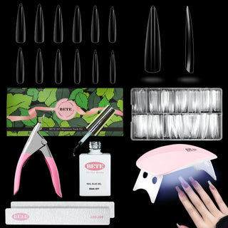 Nail Tips and Glue Gel Nail Kit-BFN-B