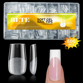 600Pcs Square Medium Nail Tips