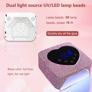 Dual Powerful Light Source UV/LED Pink Nail Lamp