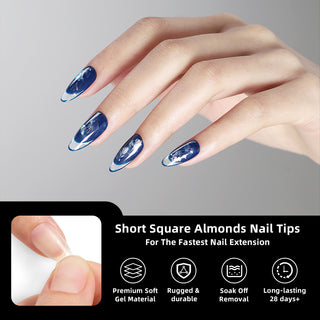 600Pcs Short Square Almonds Nail Tips