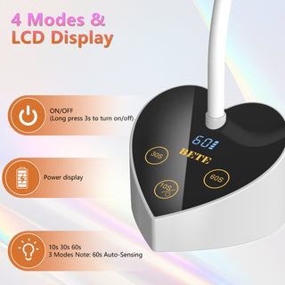 BETE 30W Mini UV Nail Lamp Flash Cure Gel Nail Polish