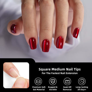 600Pcs Square Medium Nail Tips