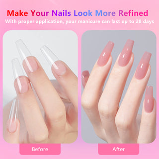 Medium Stiletto Nail Tips-224Pcs 16 Sizes