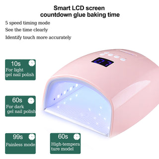 66W Rechargeable UV/LED Pink Nail Lamp