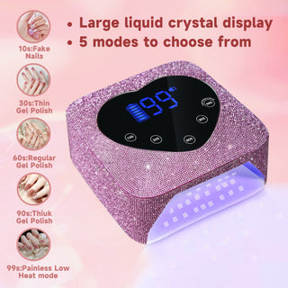 Dual Powerful Light Source UV/LED Pink Nail Lamp