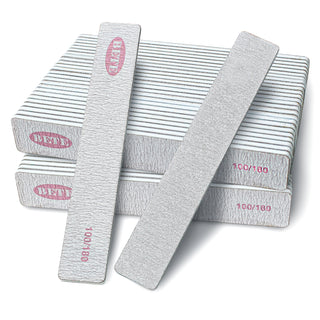 10pcs Professional Nail Files, 100/180 Grit, Double-Sided, Reusable Emery Boards