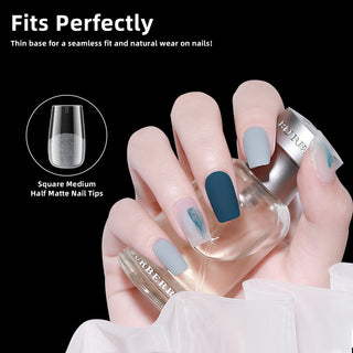 600Pcs Square Medium Nail Tips
