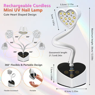 BETE 30W Mini UV Nail Lamp Flash Cure Gel Nail Polish