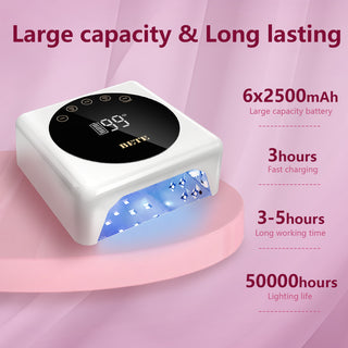 78W Rechargeable UV/LED White Nail Lamp