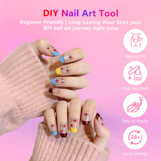 Medium Almond Nail Tips-224Pcs 16 Sizes