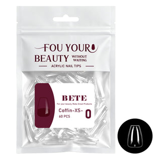 BETE Nail Tips - Coffin-Shaped Nail Tip Refill Bag