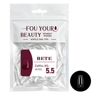 BETE Nail Tips - Coffin-Shaped Nail Tip Refill Bag