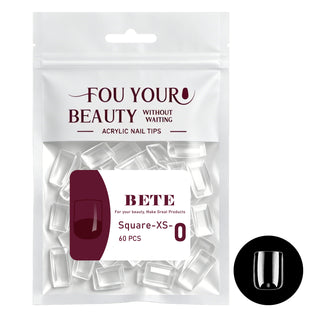 BETE Nail Tips - Square-Shaped Nail Tip Refill Bag