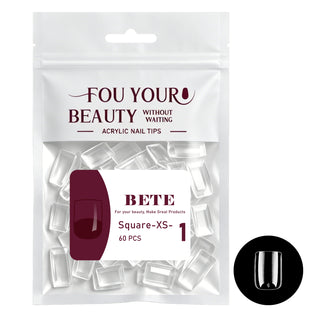 BETE Nail Tips - Square-Shaped Nail Tip Refill Bag