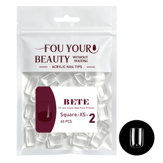 BETE Nail Tips - Square-Shaped Nail Tip Refill Bag