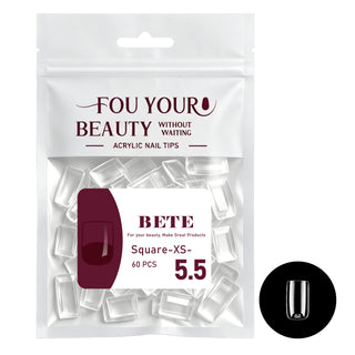 BETE Nail Tips - Square-Shaped Nail Tip Refill Bag