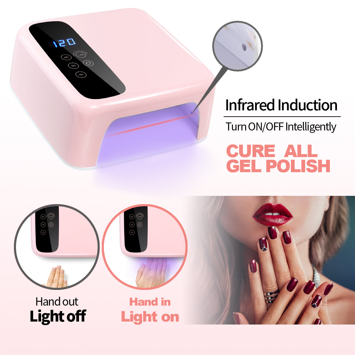 Cordless LED Nail Lamp 72W-Twinkle One Pink – BETENAIL